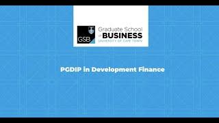 Information on the PGDip in Development Finance