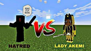 Hatred vs Lady Akemi | minecraft mob battle |