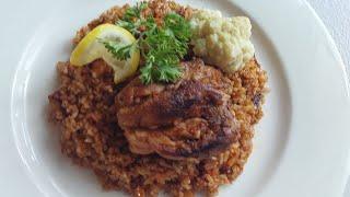 Chicken Kabsa with Cauliflower and Fresh Parsley (Arabic food )