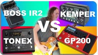 Having difficulty choosing? Kemper vs Valeton GP200 vs Boss IR2 vs Tonex - Digital Amp Shootout.