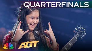 11-Year-Old Guitarist Maya Neelakantan Performs "Master Of Puppets" | Quarterfinals | AGT 2024