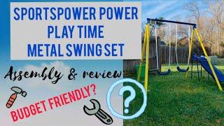 SPORTSPOWER Power Playtime Metal Swing Set With Slide | ASSEMBLY & REVIEW