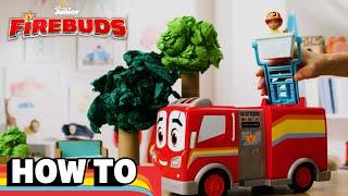 Disney Junior Firebuds | NEW Bo & Flash Rescue Firetruck  | How To Play