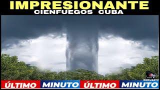 Desde Cienfuegos Cuba Cubanos reportan Tromba Marina en Cienfuegos tornado en Cumanayagua Cuba hoy