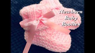 Easy knit baby booties, shoes, socks or boots for beginners - Newborn - 6 months Knitting for Baby 5