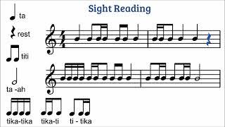 Reading 8th & 16th note combinations 1