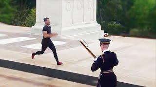 he trespassed the tomb of the unknown soldier... (BIG MISTAKE)