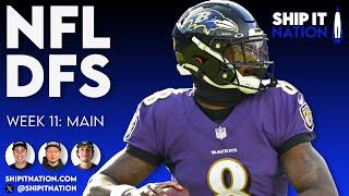 NFL Week 11 Main Slate | November 17, 2024 | DraftKings & FanDuel DFS Picks, Plays and Process