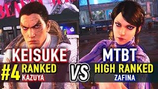 T8  KEISUKE (#4 Ranked Kazuya) vs MTBT (Zafina)  Tekken 8 High Level Gameplay