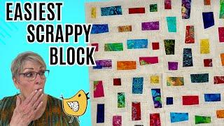 Scrappy Quilt Block Tutorial ~ An Easy, Fast Method