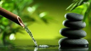 Bamboo Water Fountain + Peaceful Piano Music -  Relieve Anxiety & Depression, Healing, Relax