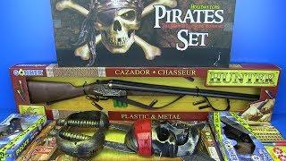 Guns Toys For Kids !! Pirates Set,Police & Hunter Guns - Video for Kids