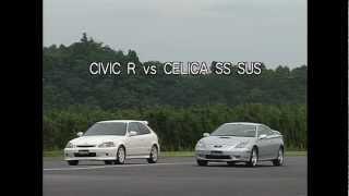 Best Motoring Drag Race Civic Type R vs Celica GT-S 1/4 mile 0-400m