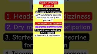 NCLEX Practice Question: Mental Health Pharmacology Review #nclex #shorts #pharmacologyreview