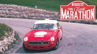 Stirling Moss tackles the Stelvio Pass in an MGB | 1989 Classic Marathon Rally