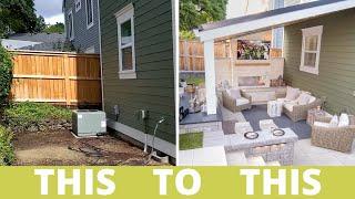 DUMB Backyard to AWESOME Outdoor Living Space Transformation