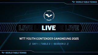 LIVE! | T2 | Day 1 | WTT Youth Contender Gangneung 2025 | Session 2