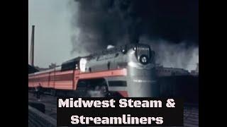 1930s MIDWEST STEAM TRAINS & STREAMLINERS IN ACTION HOME MOVIE (SILENT) MD86544