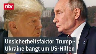 Wichtigster Unterstützer: Unsicherheitsfaktor Trump - Ukraine bangt um US-Hilfen | ntv