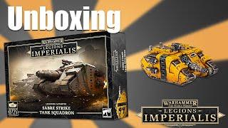 Unboxing Legion Sabre Strike Tank Squadron Legions Imperialis