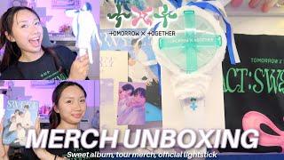  TXT MERCH UNBOXING : Sweet Album (Ver. B), Official Lightstick, Act: Sweet Mirage Tour Merch