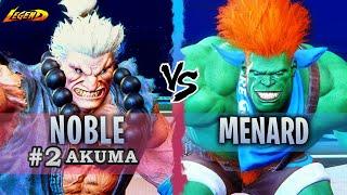 SF6 ▰ Ranked #2 Akuma ( Noble ) Vs. Blanka ( MenaRD ) 『 Street Fighter 6 』