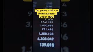 TOP PENNY STOCKS IN CHEMICAL SECTOR UNDER ₹100 @mybiniyog. #stockmarket #investing #sharemarket