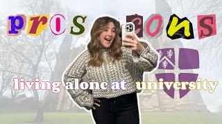 PROS and CONS of living alone as a uni student | my advice for students living in studio flats