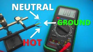 How to Identify Hot, Neutral and Ground Wires Using Digital Multimeter