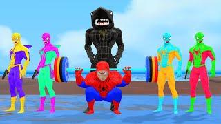 Spider-Man being attacked shark spider-man Roblox Iron Man vs Batman vs joker |Game GTA 5 Superhero