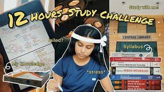 12 Hours Study Challenge l Study with me l Study Vlog l AIIMS I Medicos Study Routine l Ahana Biswas