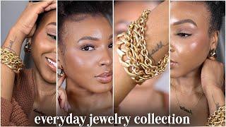 MY EVERYDAY JEWELRY COLLECTION | BASIC, GOLD, AFFORDABLE JEWELRY OPTIONS | KENSTHETIC