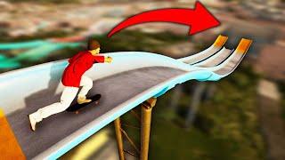 SKATEBOARDING A MEGA WATER SLIDE! (Session: Skate Sim)