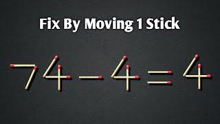 Turn the wrong equation into correct, Matchstick Puzzle