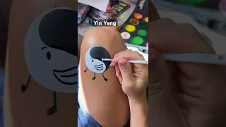 Here’s a painting of yin yang from inanimate insanity! #inanimateinsanity #facepainting #objectshow