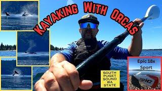 Kayaking with Orcas South Puget Sound WA State