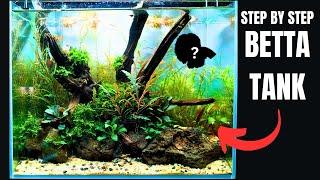 I GOT A NEW *RARE* BETTA! Full Step By Step Aquascape Tutorial