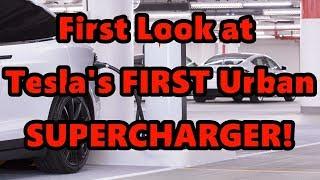 In Depth Tesla Urban Supercharger FIRST LOOK Chicago