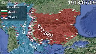 The Second Balkan War in 1 minute using Google Earth