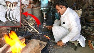 Forging Sickle: Mass Production of Sickle With Power Hammer | Amazing Blacksmithing