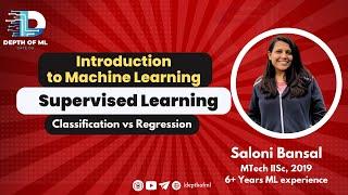 What is Supervised Learning? | Classification vs Regression | Saloni, IISc, 6+ yrs ML experience