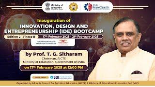 Inauguration of Innovation, Design and Entrepreneurship (IDE) Bootcamp