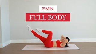 15MIN Full Body Pilates // at home workout - no equipment