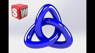 the easiest way to build a trifoil knot with solidworks