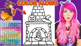 Color a Halloween Fireplace With Me | COLOR ALONG WITH KIMMI