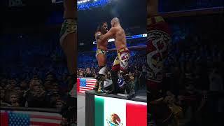 Santos Escobar and Ricochet were cooking in the final of the #SmackDownWorldCup