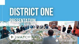 Presentation of District One Residences – 1-3BR Waterfront Apartments in Dubai, MBR City