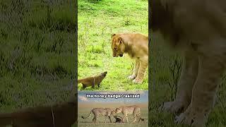 The cheetah was toyed with by the honey badger.#animals #animalsvideo #cheetahs