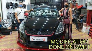 SWIFT MODIFICATION /COMPLETE TRANSFORMATION / CAR STUDIO GUWAHATI