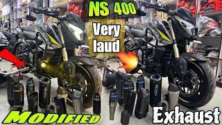 NS 400 Exhaust Modified  bajaj ns 400 modified | Ns400 very laud Exhaust | ns400 modified ️